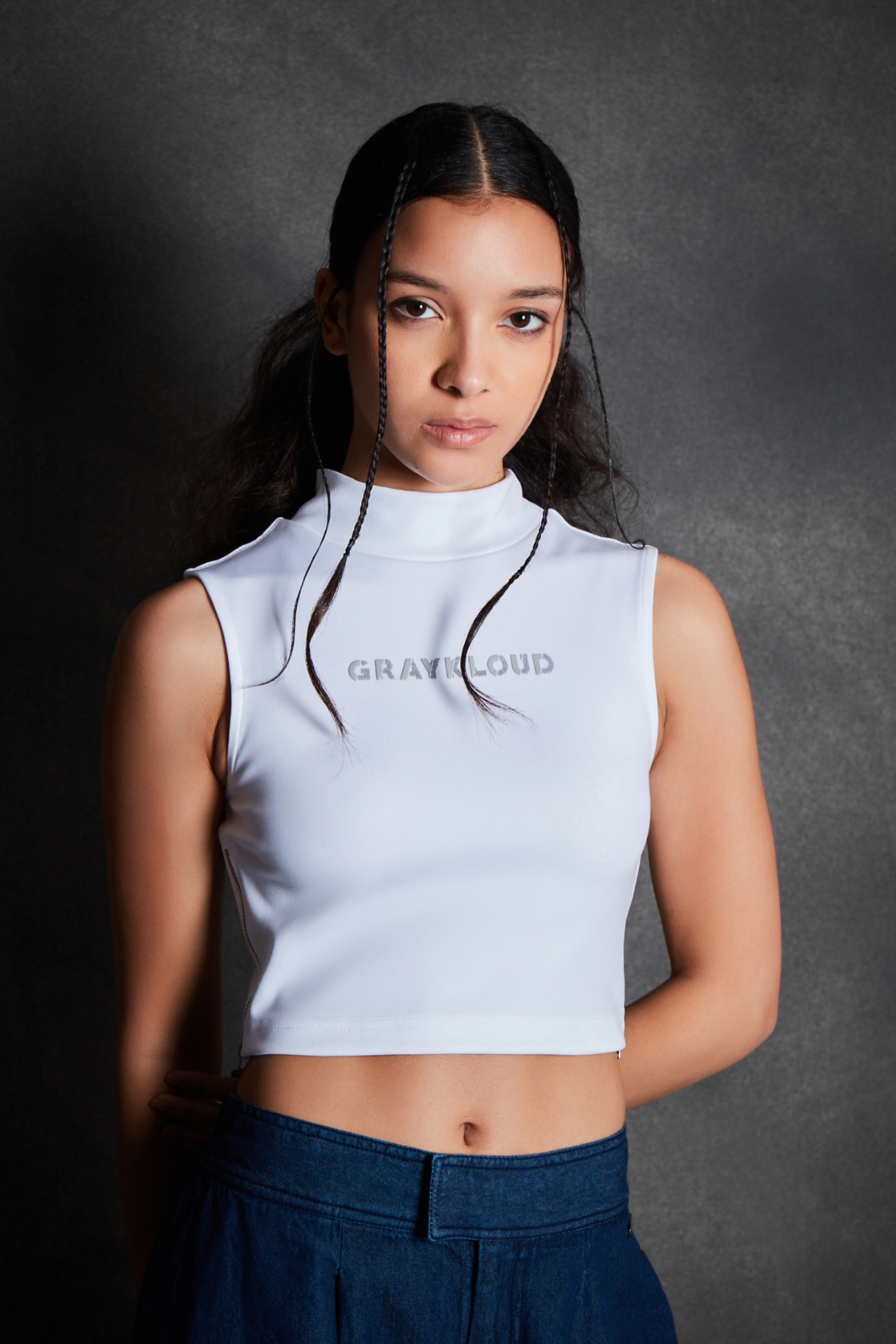 White Cropped Canvas ( Crop Top)