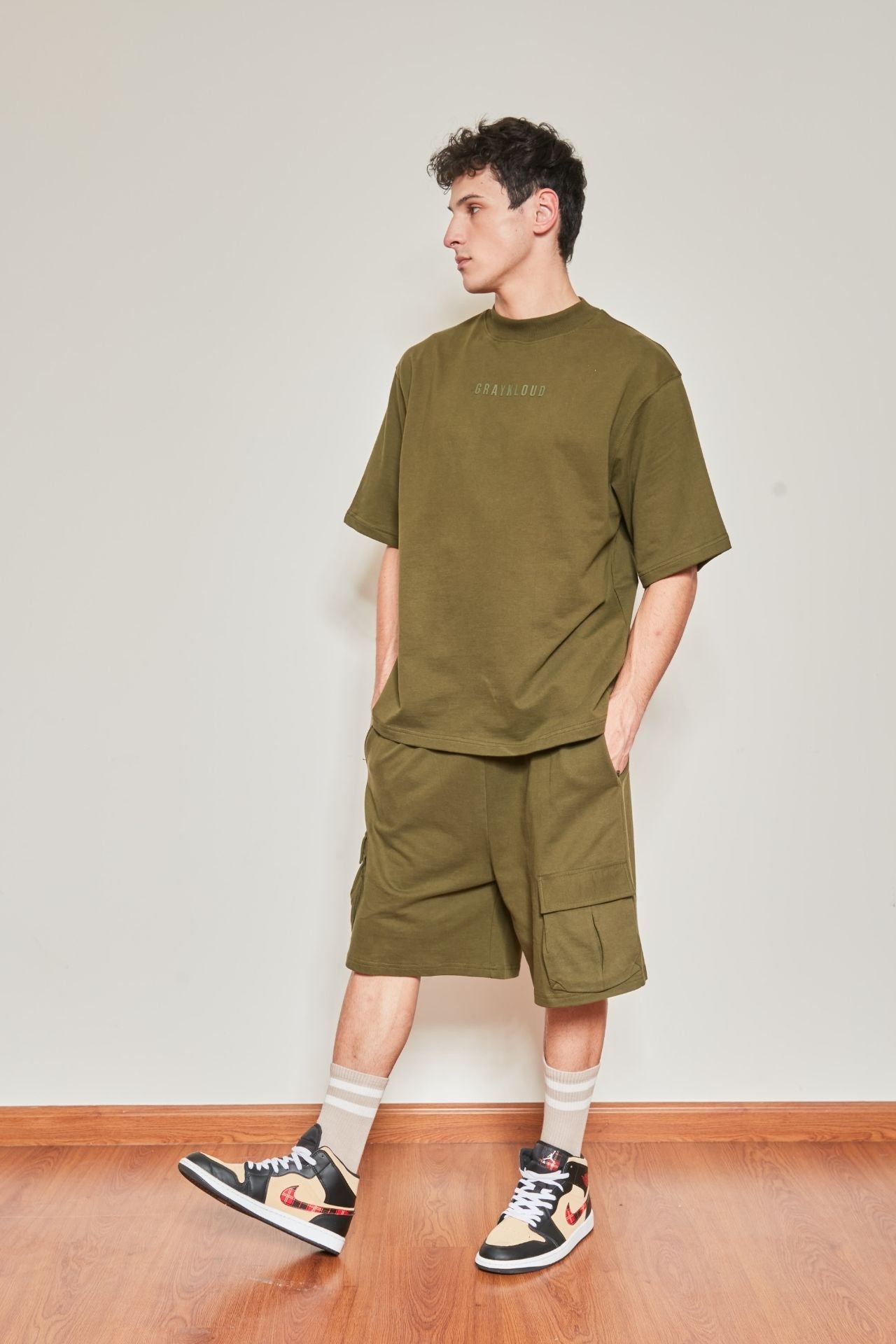Olive Cargo Shorts