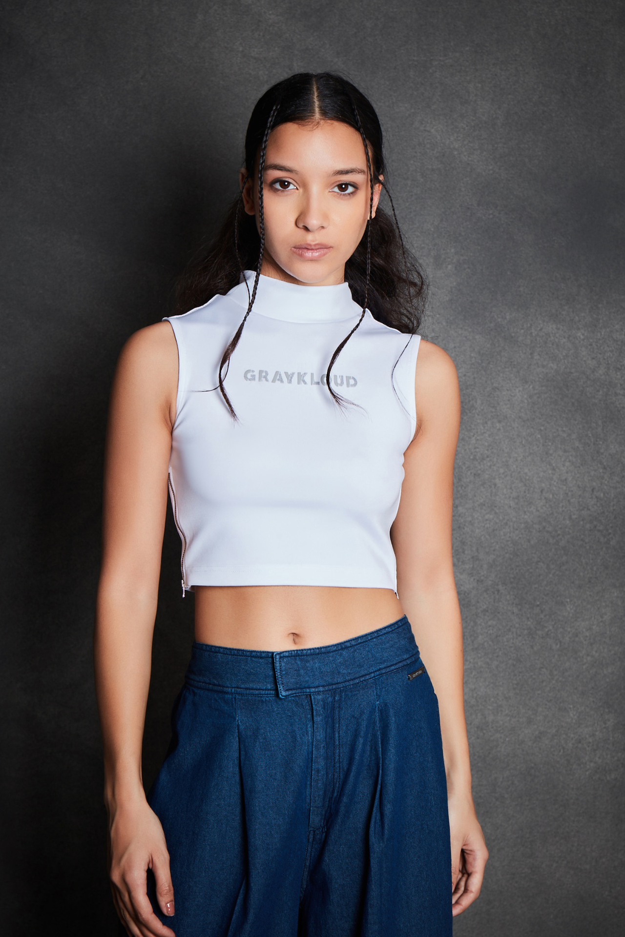 White Cropped Canvas ( Crop Top)
